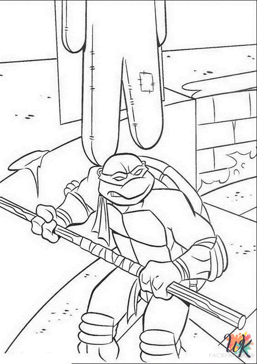 coloriage Tortues Ninja  licorne en ligne gratuit à imprimer