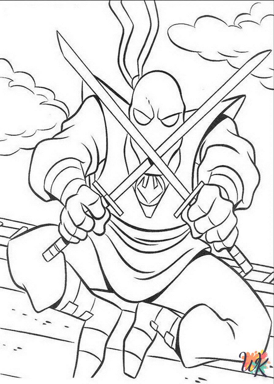 coloriage Tortues Ninja  enfant 6 ans à imprimer