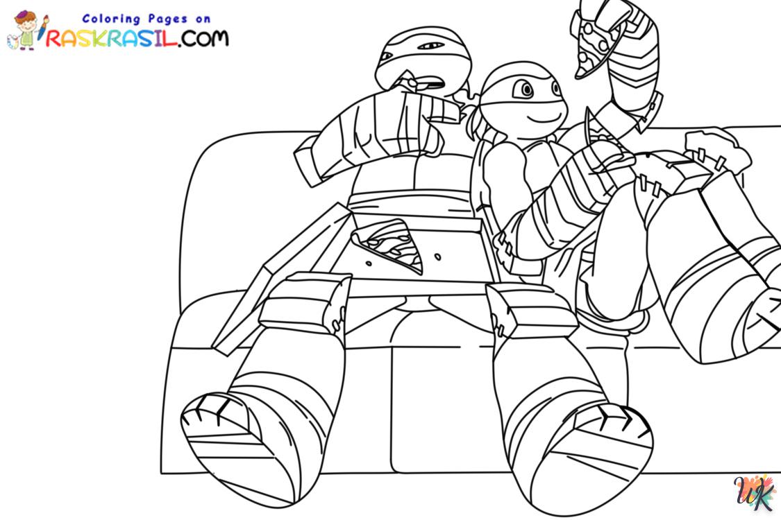 imprimer coloriage Tortues Ninja  pour enfant