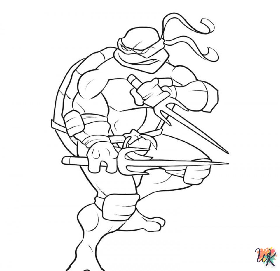 coloriage Tortues Ninja  a imprimer enfant 5 ans