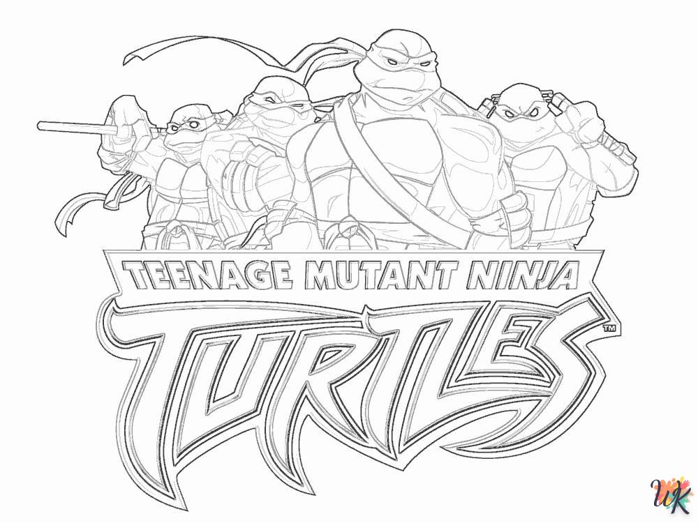 coloriage Tortues Ninja  enfant à imprimer