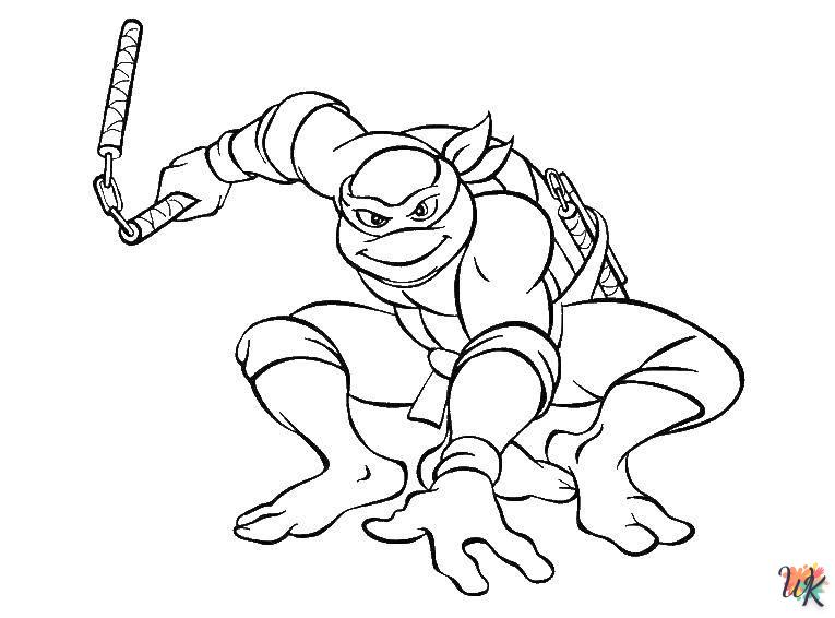 coloriage Tortues Ninja  gratuit en ligne