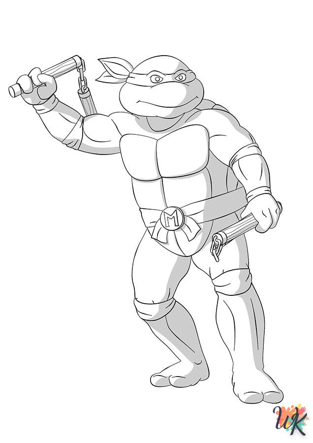 coloriage Tortues Ninja  pour enfant de à imprimer