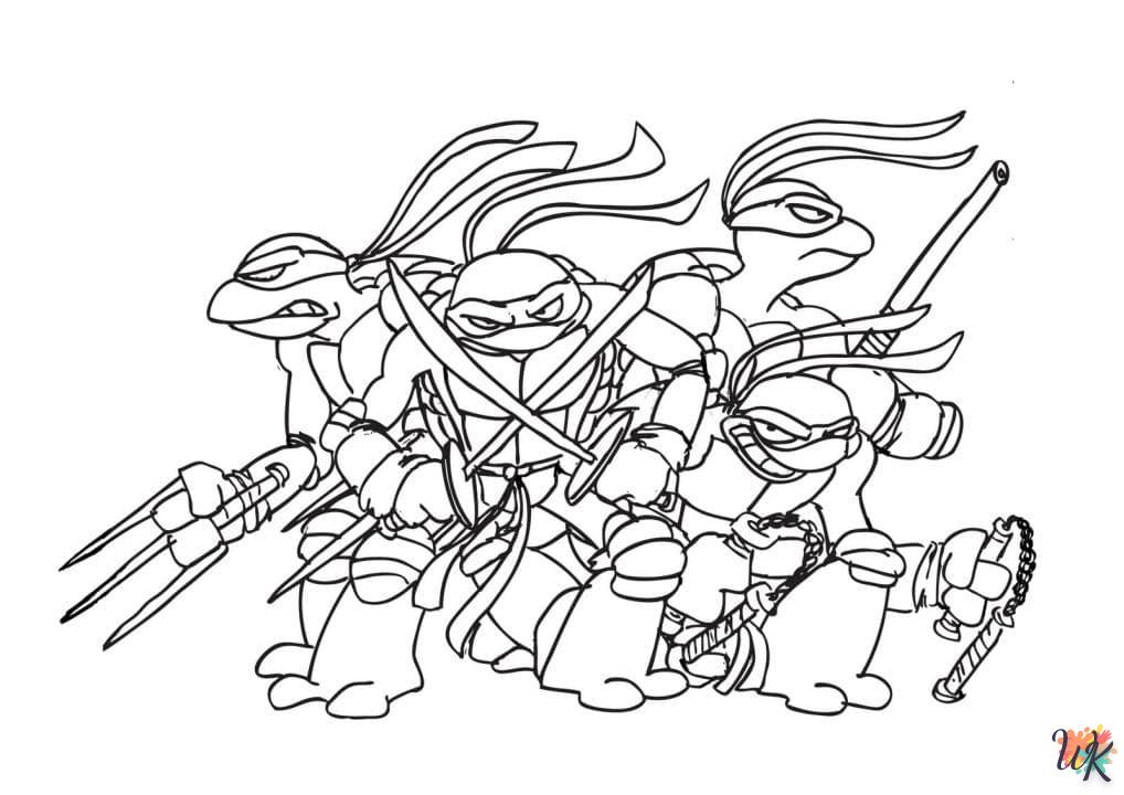 coloriage Tortues Ninja  a colorier en ligne gratuitement