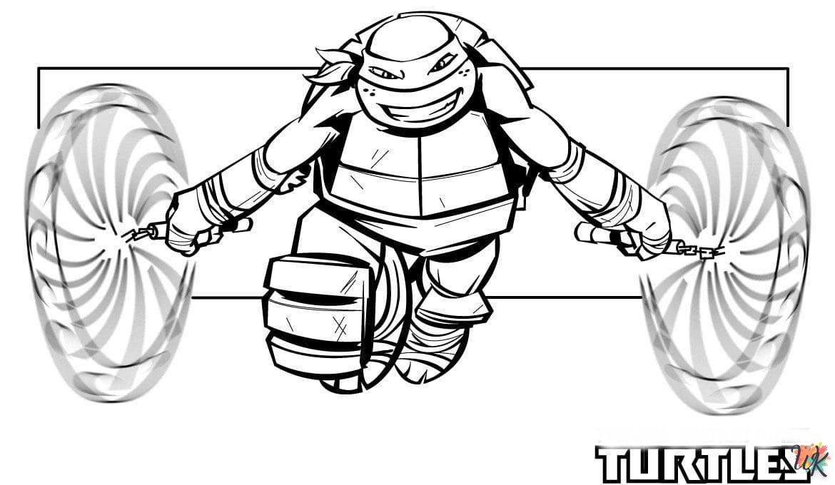 coloriage Tortues Ninja  pour enfant de 7 ans