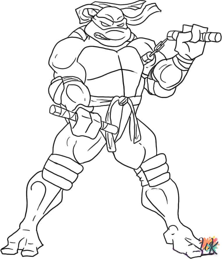 coloriage Tortues Ninja  7 ans en ligne gratuit à imprimer