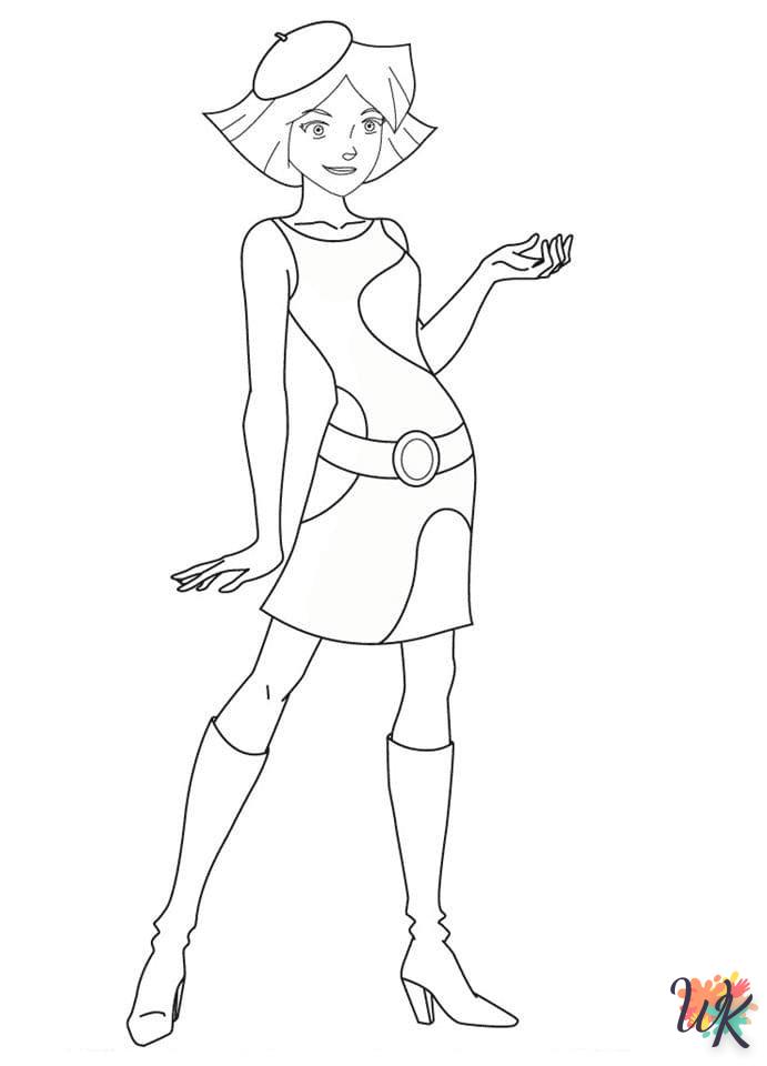 coloriage Totally Spies  a colorier en ligne gratuitement