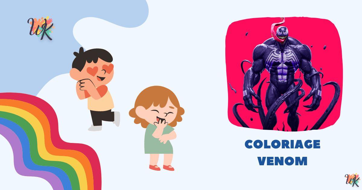 Coloriage Venom – Méchants Marvel gratuits à imprimer