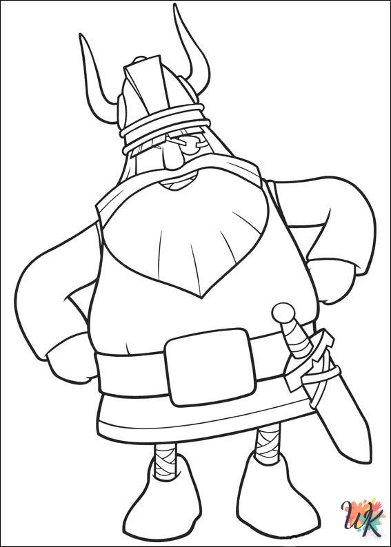 coloriage Vicky the Viking  à imprimer pour enfant de 3 ans