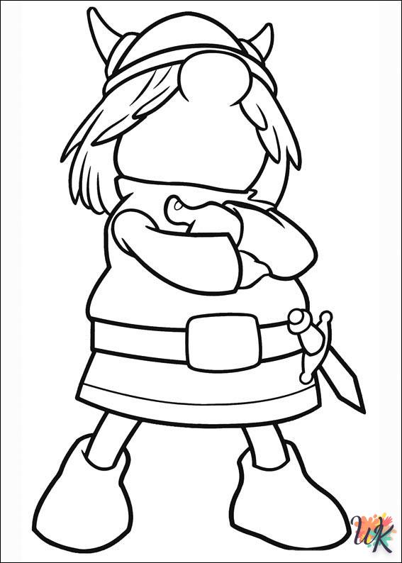 coloriage Vicky the Viking  et decoupage