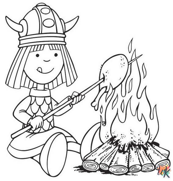 coloriage Vicky the Viking  à imprimer kawaii