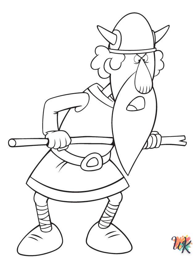 coloriage Vicky the Viking  de noël gratuit à imprimer en ligne