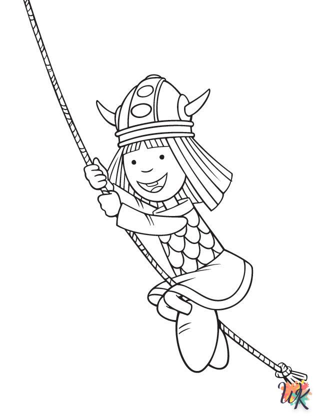 coloriage Vicky the Viking  a imprimer pour enfant de 4 ans