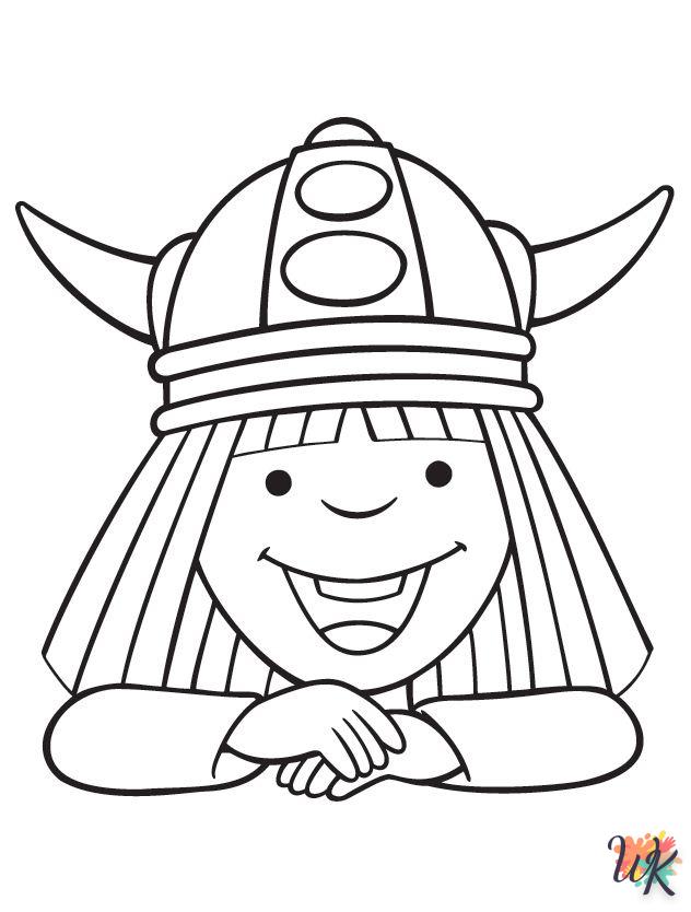 coloriage Vicky the Viking  de noël gratuit à imprimer en ligne