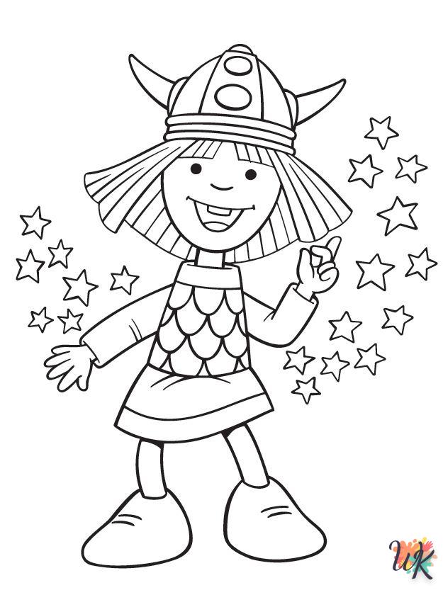 coloriage Vicky the Viking  a imprimer enfant 5 ans