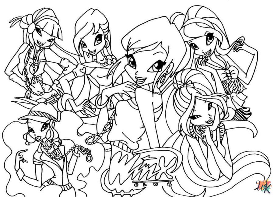 image pour coloriage Winx Club  enfant