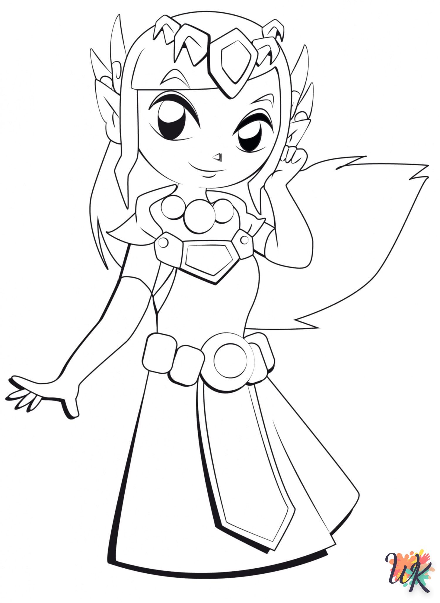 coloriage zelda  de pour enfants