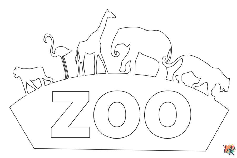coloriage Zoo  à imprimer pour enfant de 12 ans
