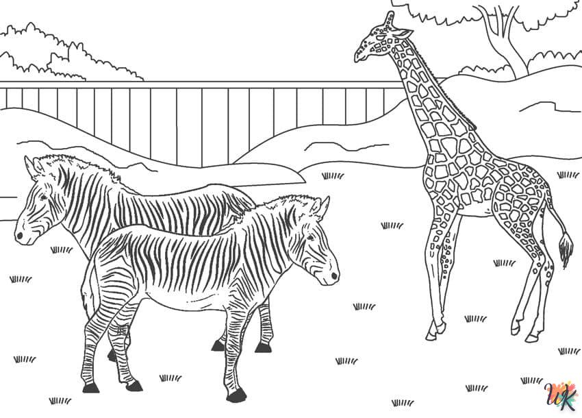 coloriage Zoo  à imprimer pour enfant de 9 ans