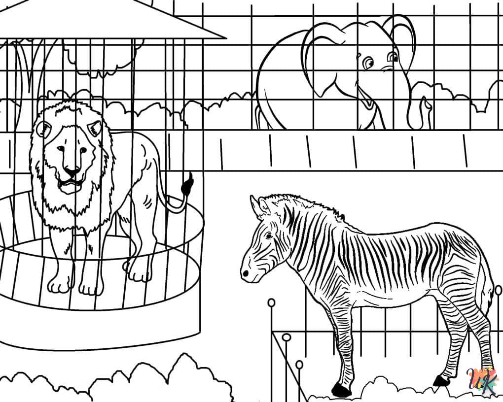 coloriage Zoo  enfant 8 ans a imprimer