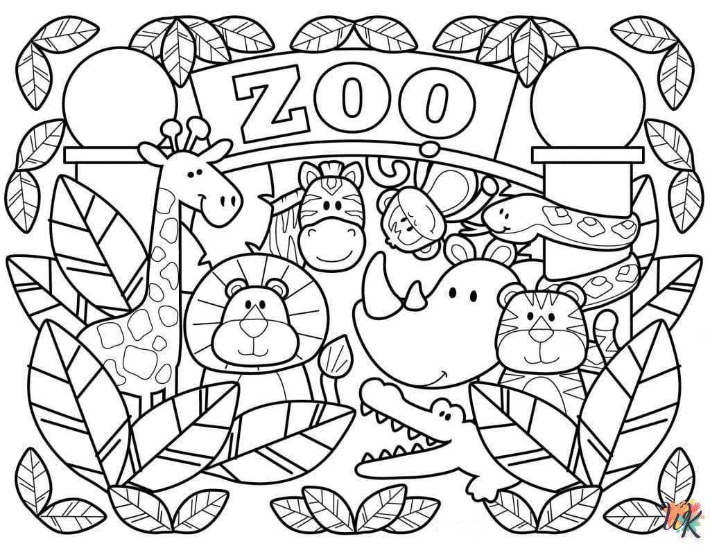 coloriage Zoo  en ligne pour enfant