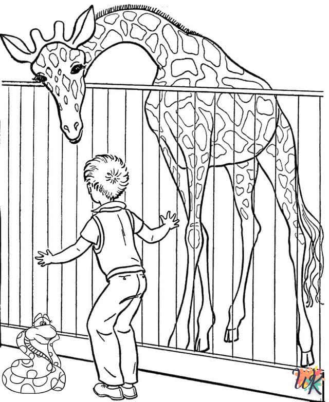 coloriage Zoo  à imprimer pdf gratuit