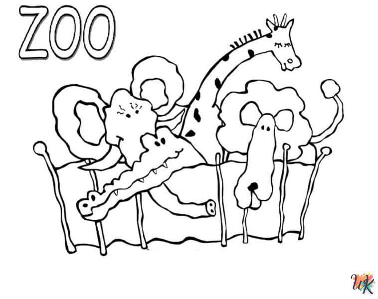coloriage Zoo  en ligne à imprimer