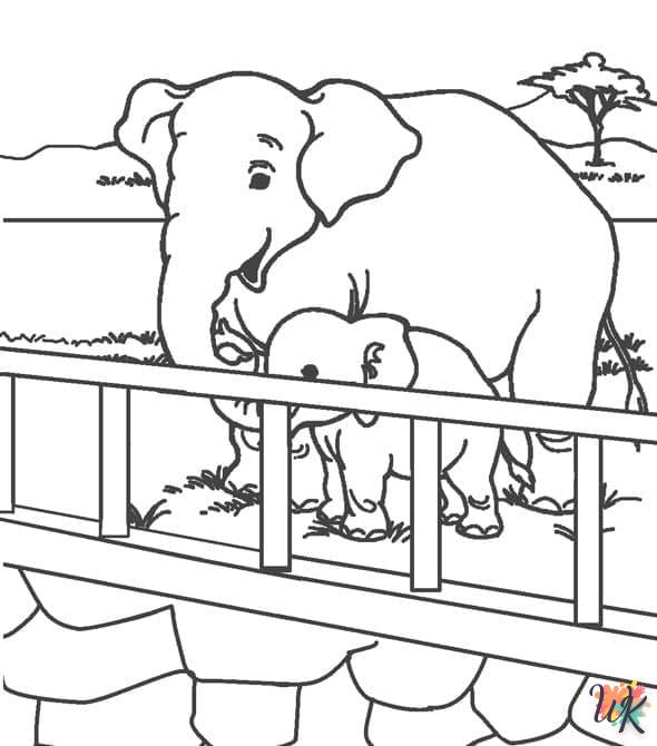 coloriage Zoo  pour enfants a imprimer gratuit