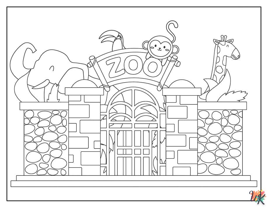coloriage Zoo  pour primaire