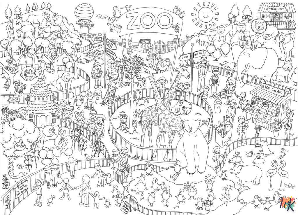 coloriage Zoo  en ligne gratuit pour 12 ans