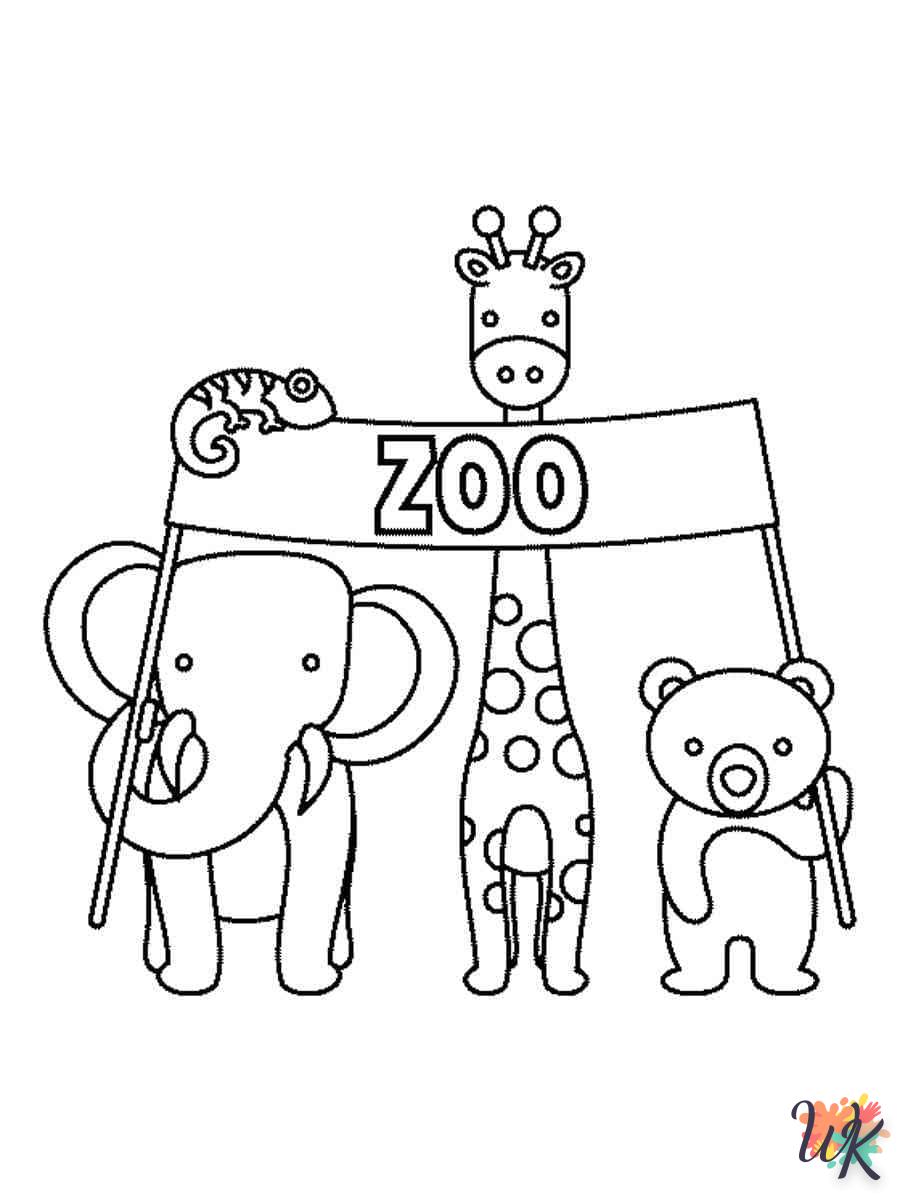 coloriage Zoo  pour enfant à imprimer