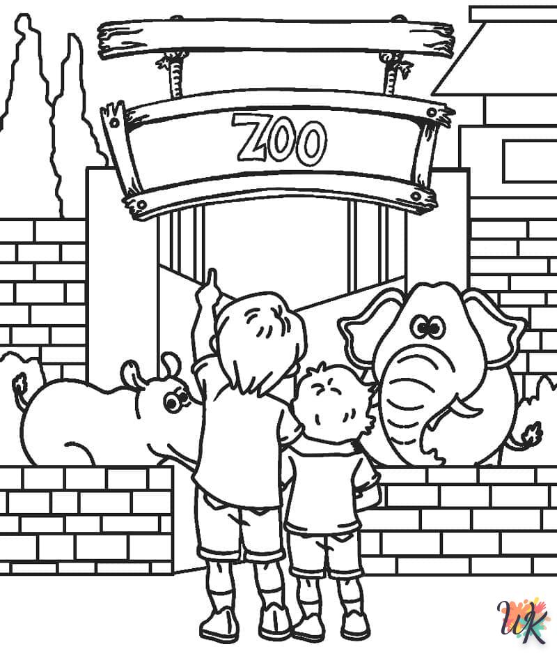 coloriage Zoo  a imprimer enfant 6 ans