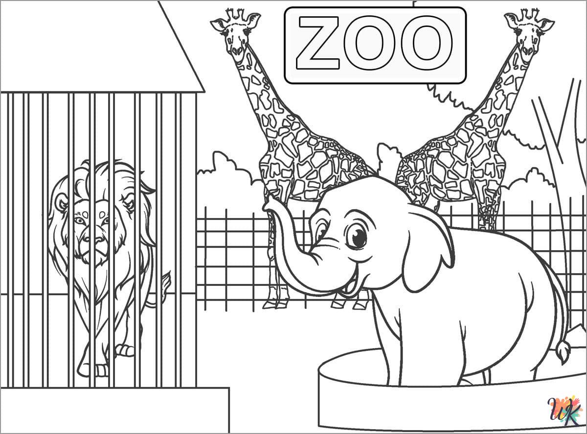 coloriage Zoo  en ligne adulte gratuit