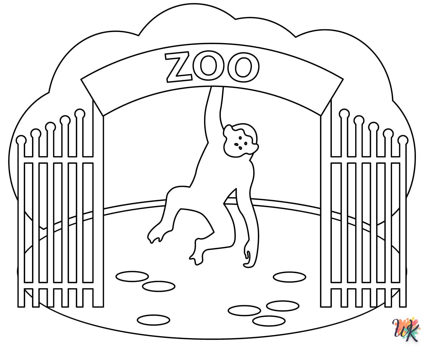 coloriage Zoo  à imprimer gratuit