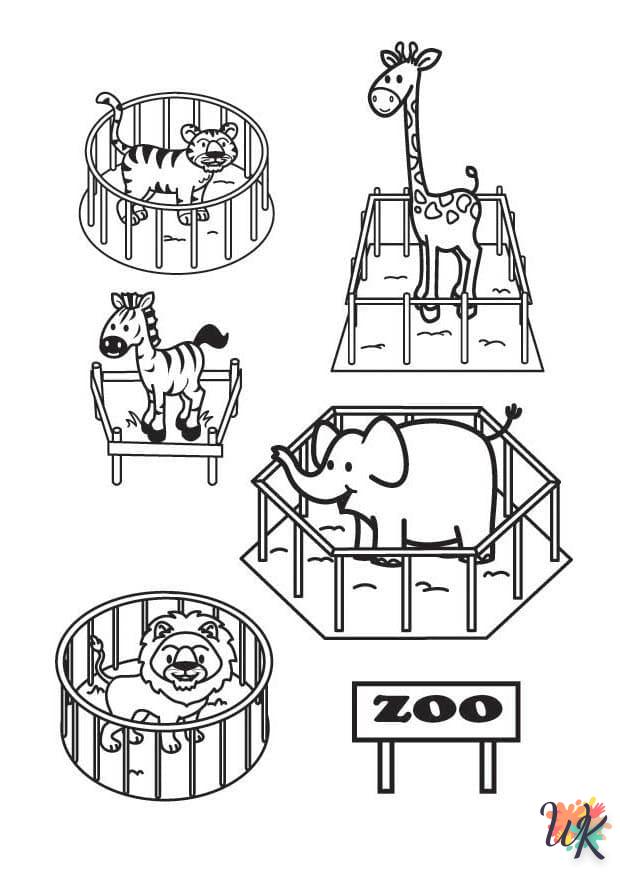 coloriage Zoo  gratuit a imprimer