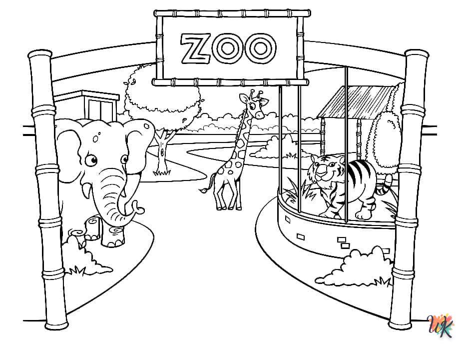 coloriage Zoo  a imprimer enfant 10 ans