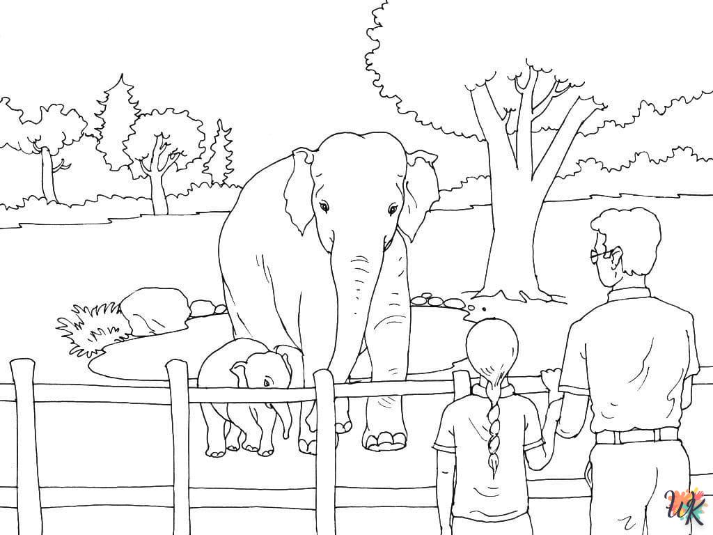 coloriage Zoo  gratuit en ligne