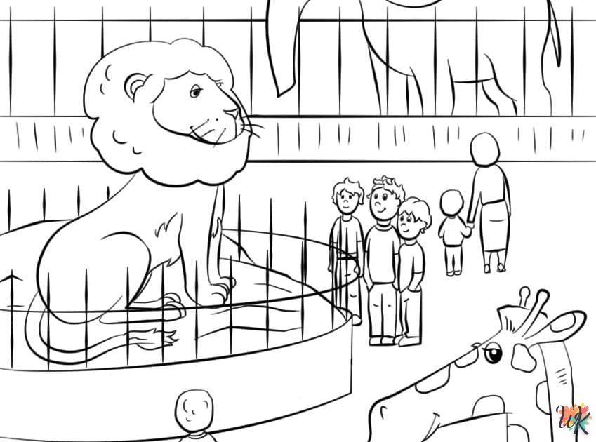 coloriage Zoo  pour enfants à imprimer