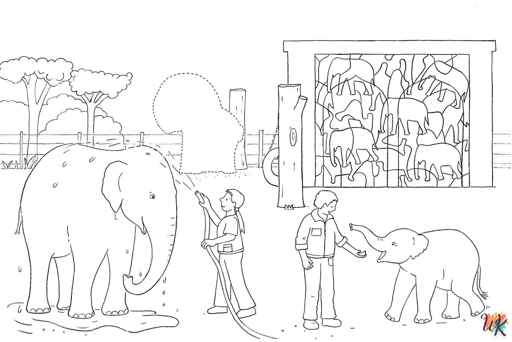 coloriage Zoo  enfant 5 ans à imprimer