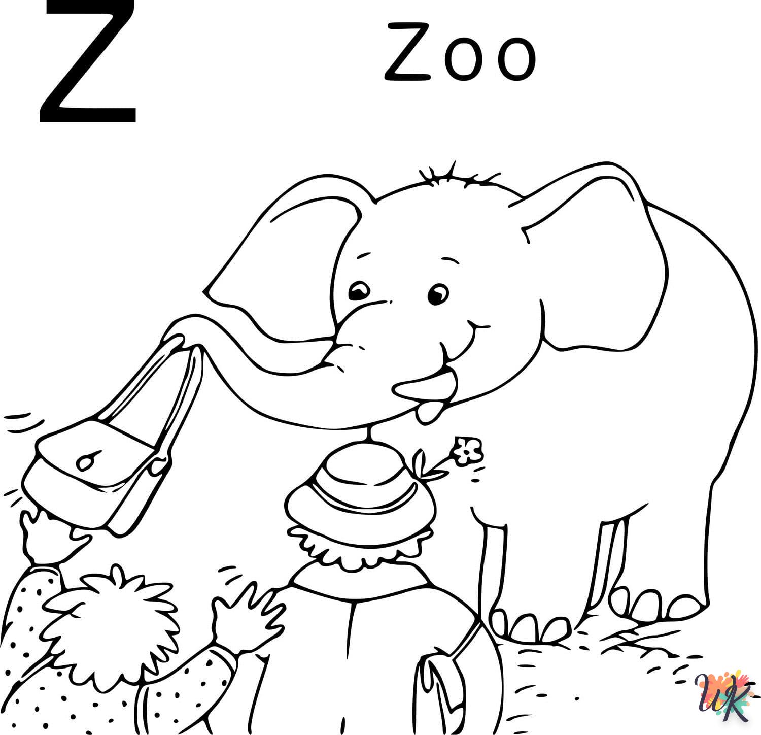 coloriage Zoo  pour enfant a imprimer gratuit