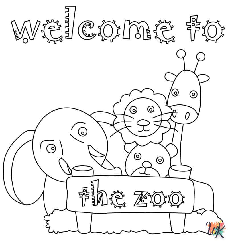 coloriage Zoo  pour enfants à imprimer