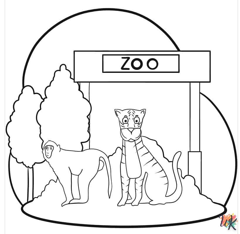 coloriage Zoo  à imprimer gratuit