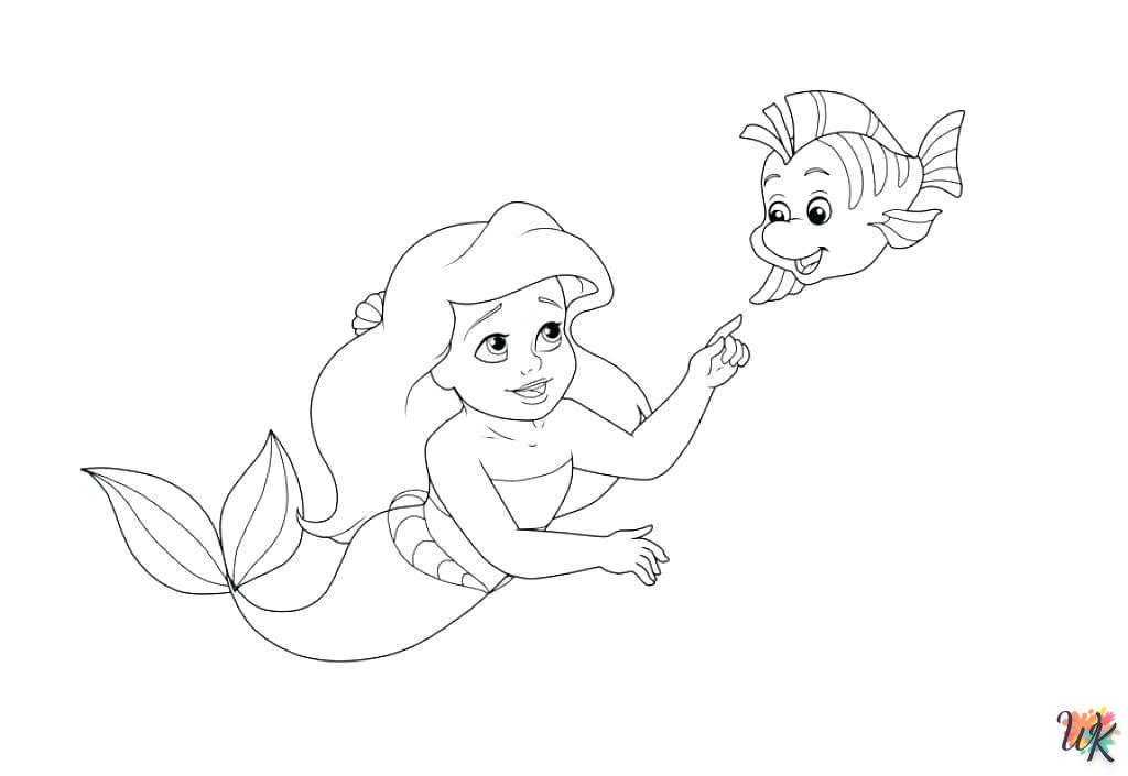 coloriage Ariel la Petite Sirène  a telecharger
