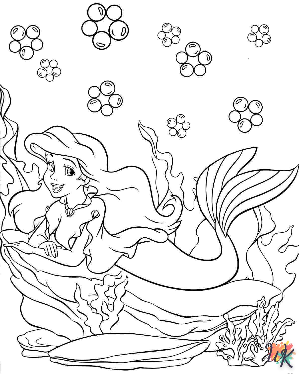 imprimer coloriage Ariel la Petite Sirène  gratuit