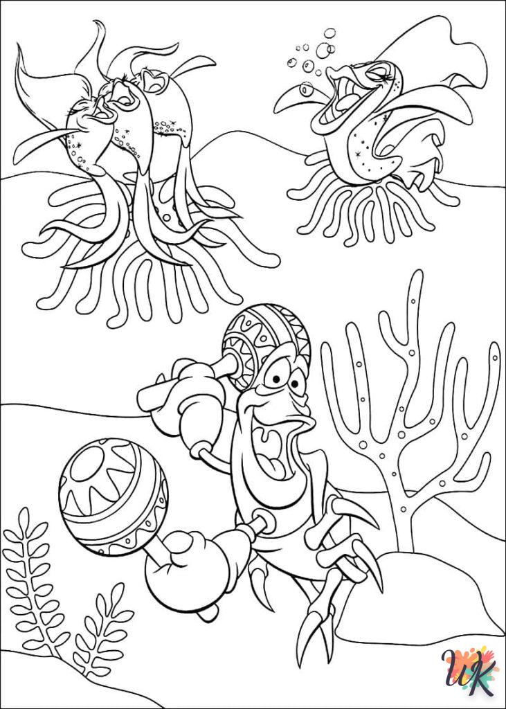 coloriage Ariel la Petite Sirène  pour enfant de 2 ans