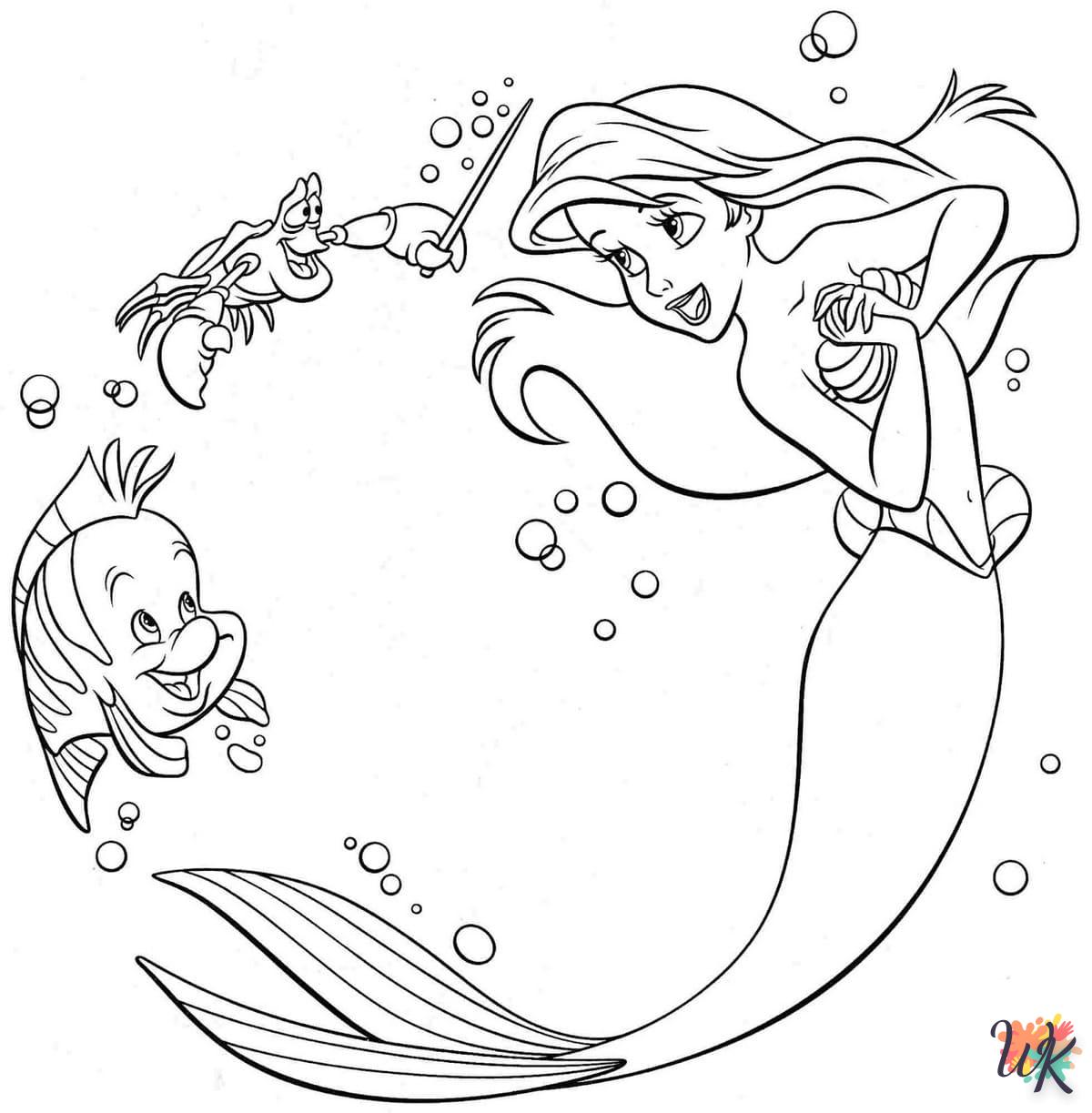 coloriage Ariel la Petite Sirène  gratuit