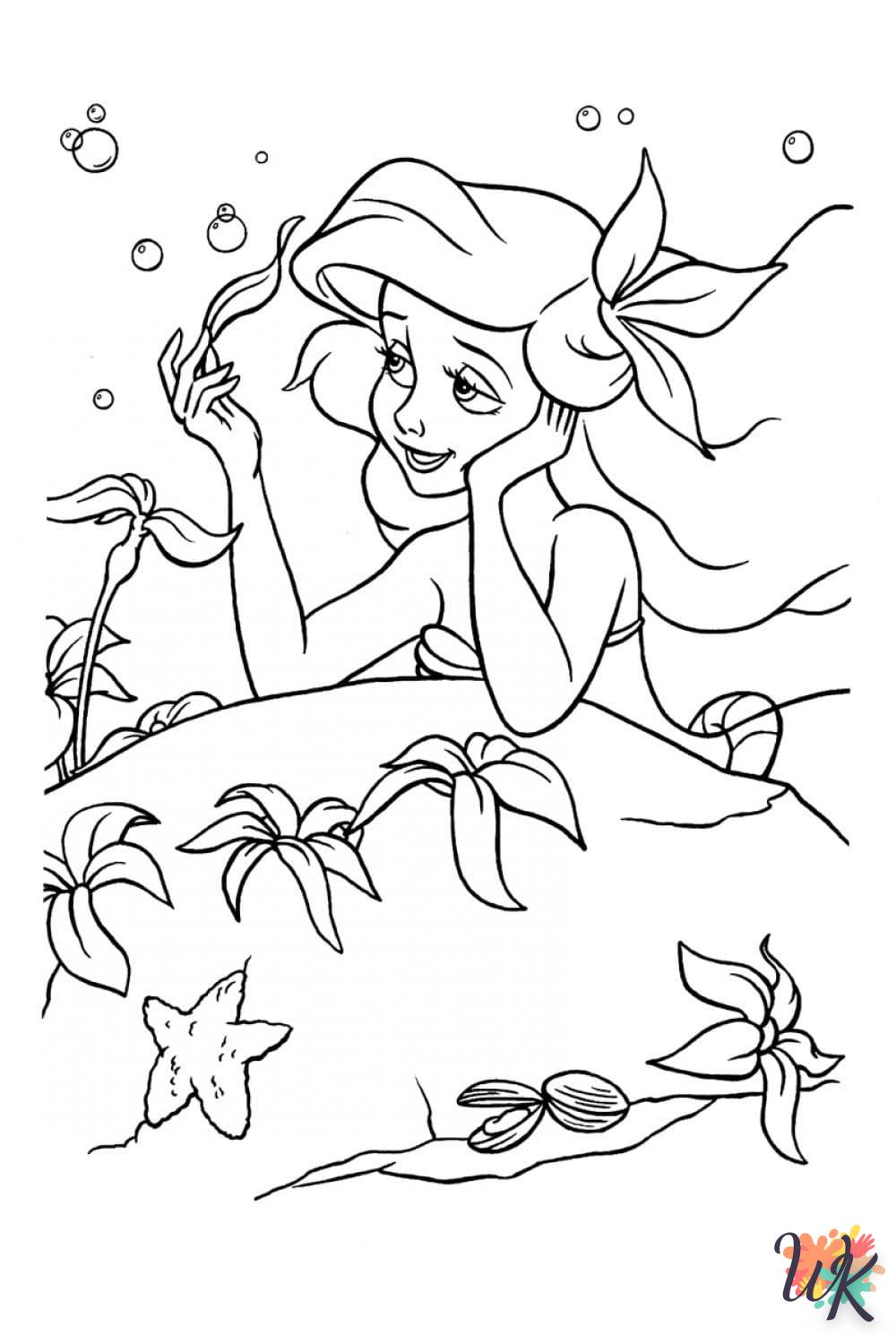 coloriage Ariel la Petite Sirène  en ligne 8 ans