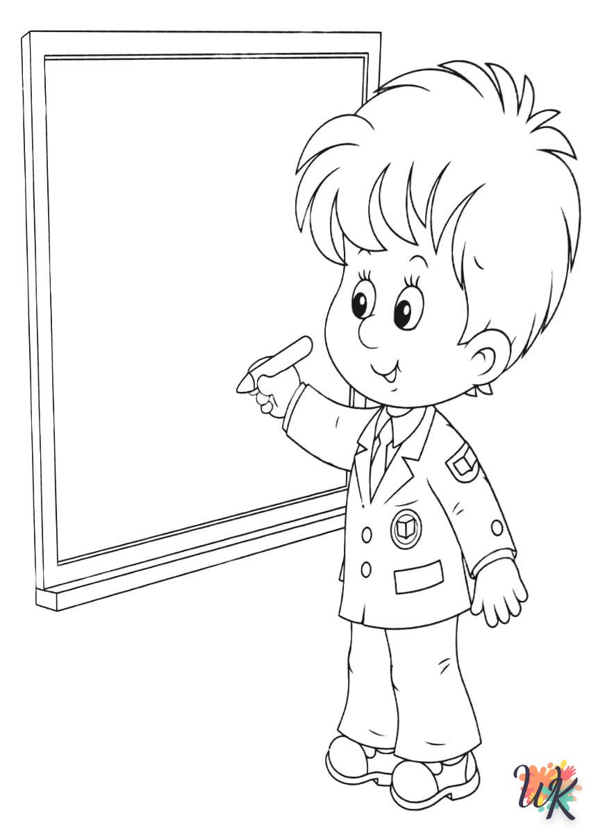 coloriage Rentrée Des Classes  pour enfants a imprimer gratuit