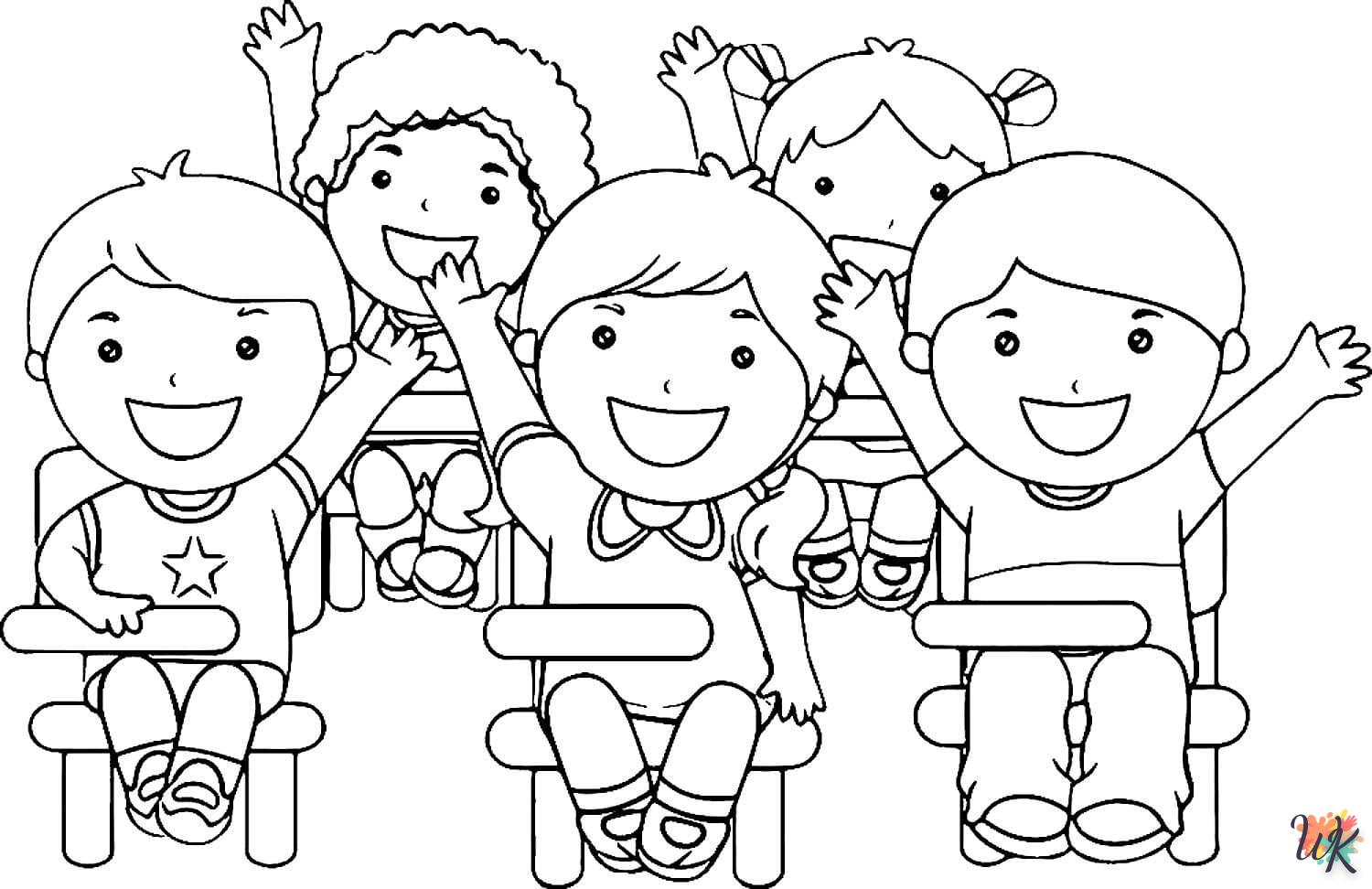 coloriage Rentrée Des Classes  pour bebe a imprimer