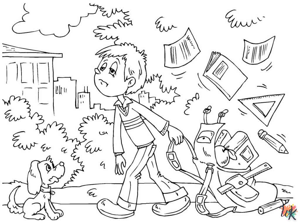 coloriage Rentrée Des Classes  pour enfants a imprimer